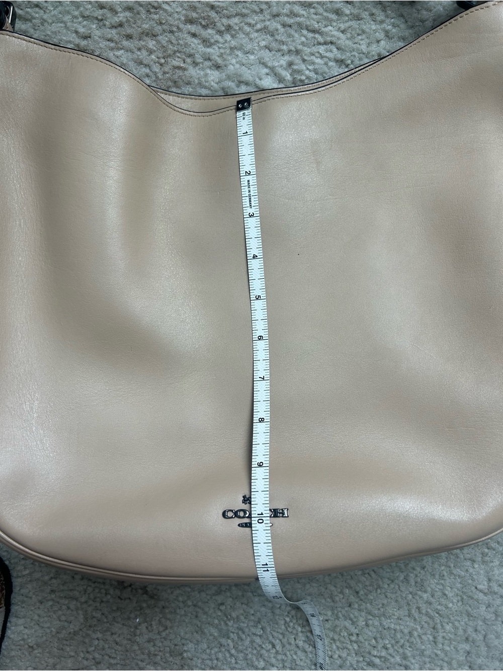 Coach Beige Leather Hobo Shoulder Bag - Picture 11 of 16
